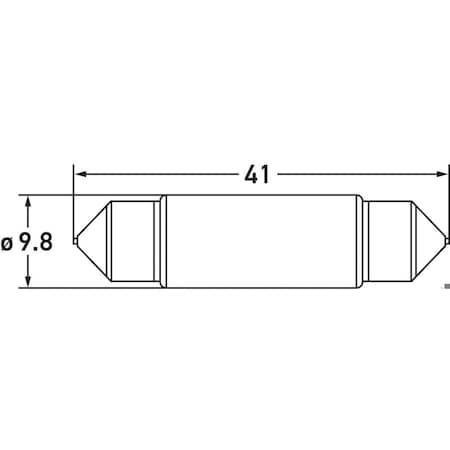 Hella Bulb Led 6411 12V 1W Sv8.5-8 5K 41 Sgl Courtesy Light, 6411Led5K 6411LED5K